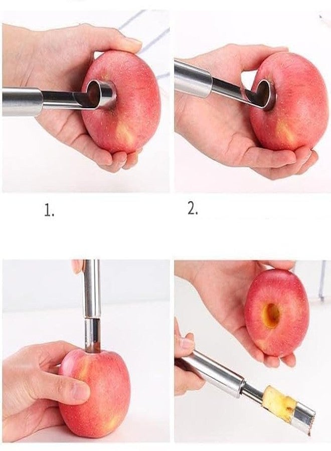CHAMELI 3pcs Stainless Steel Vegetable Peeler Set Includes Apple Corer, Straight Julienne Peeler, Veggie Cutter & Slice - Image 3
